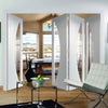 Bespoke Thrufold Salerno White Primed Glazed Folding 3+1 Door