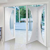 Three Folding Doors & Frame Kit - Salerno 2+1 - Clear Glass - White Primed