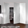 Bespoke Thrufold Salerno White Primed Flush Folding 2+1 Door