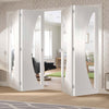 Bespoke Thrufold Salerno White Primed Glazed Folding 2+2 Door