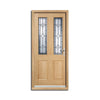 Part L Compliant Salisbury Exterior Oak Door and Frame Set - Part Frosted Double Glazing, From LPD Joinery