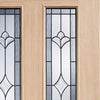 Part L Compliant Winchester External Oak Door - Part  Frosted Zinc Double Glazing - Warmerdoor Style, From LPD Joinery