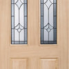 Salisbury External Oak Double Door and Frame Set - Semi Obscure Zinc Double Glazing, From LPD Joinery