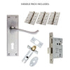 External DL54 Victorian Scroll Lever Back Door Handle Pack - Chrome Finish