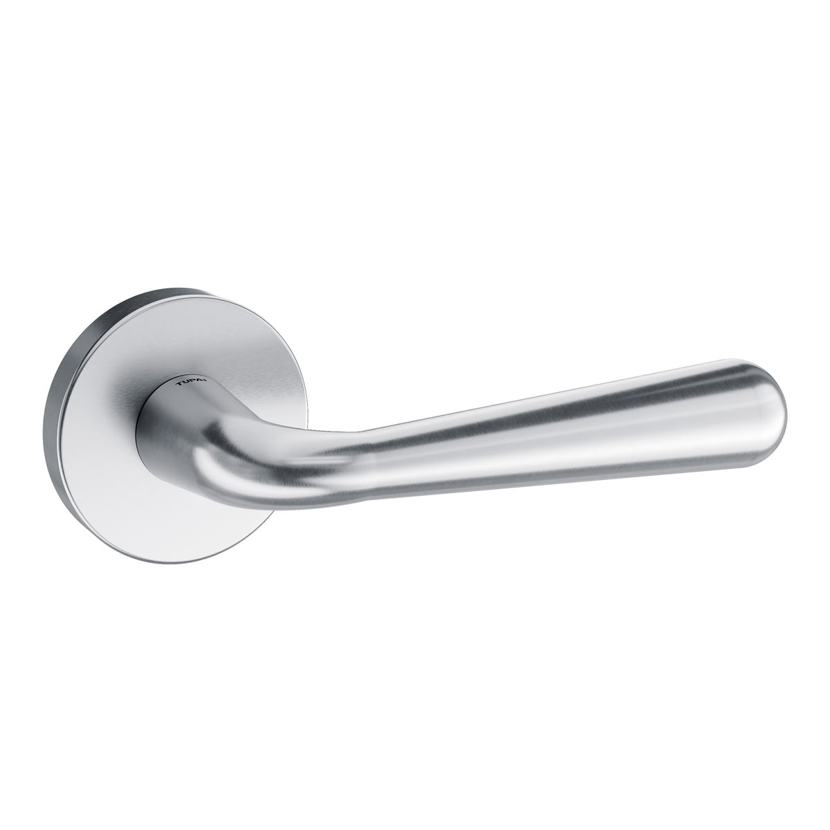 Tupai Rapido CurvaLine Adra Lever on Round Rose - Satin Chrome