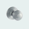 Ripon Reeded Old English Mortice Knob - Satin Chrome