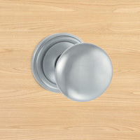 Harrogate Mushroom Old English Mortice Knob - Satin Chrome