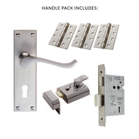 External CBS54 Victorian Lever Front Door Handle Pack - Chrome Finish