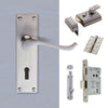 External CBS54 - Contract Range - Victorian Lever Stable Door Handle Pack - Chrome Finish