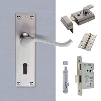 External CBS54 - Contract Range - Victorian Lever Stable Door Handle Pack - Chrome Finish