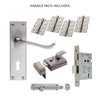 External DL54 Victorian Scroll Lever Stable Door Handle Pack - Chrome Finish
