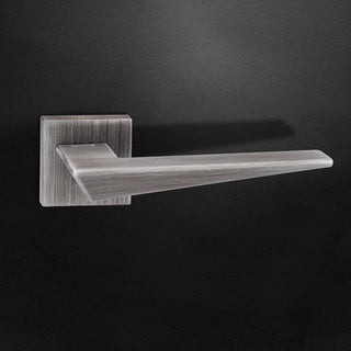 Image: Forme Naxos Designer Lever on Minimal Square Rose - Urban Graphite