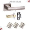 Senza Pari Davoli Lever on Flush Rose - Satin Nickel Handle Pack
