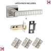 Senza Pari Bianca Lever on Square Rose - Satin Nickel Handle Pack