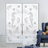 Seahorse 8mm Obscure Glass - Obscure Printed Design - Double Absolute Pocket Door