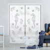 Seahorse 8mm Obscure Glass - Obscure Printed Design - Double Evokit Glass Pocket Door