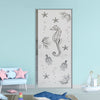 Seahorse 8mm Obscure Glass - Clear Printed Design - Single Absolute Pocket Door