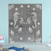 Seahorse 8mm Clear Glass - Obscure Printed Design - Double Absolute Pocket Door