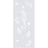 Seahorse 8mm Clear Glass - Obscure Printed Design - Single Absolute Pocket Door