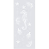 Single Glass Sliding Door - Seahorse 8mm Clear Glass - Obscure Printed Design with Elegant Track