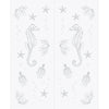 Double Glass Sliding Door - Seahorse 8mm Obscure Glass - Clear Printed Design with Elegant Track