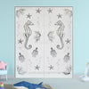 Seahorse 8mm Obscure Glass - Clear Printed Design - Double Absolute Pocket Door