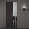 Seis Charcoal Black Flush Absolute Evokit Single Pocket Door - Prefinished