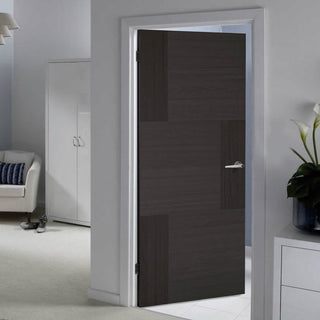 Image: Bespoke Seis Charcoal Black Flush Door - Prefinished