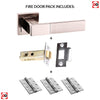 Senza Pari Casalli Fire Lever on Square Rose - Satin Nickel Handle Pack