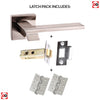 Senza Pari Giovanni Lever on Flush Rose - Satin Nickel Handle Pack