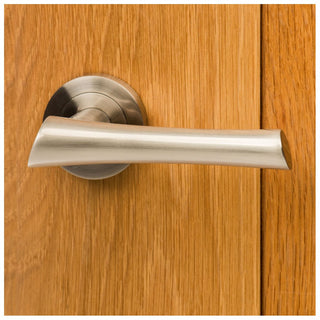 Image: Corsica Mediterranean Lever On Rose - Satin Nickel