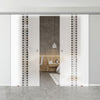 Double Glass Sliding Door - Seton 8mm Obscure Glass - Clear Printed Design - Planeo 60 Pro Kit