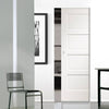 Severo White 4 Panel Absolute Evokit Pocket Door - Prefinished