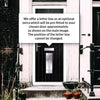 Cottage Style Seville 2 Composite Front Door Set with Barite Glass - Shown in Black