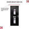 Cottage Style Seville 2 Composite Front Door Set with Barite Glass - Shown in Black