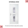 Cottage Style Seville 2 Composite Front Door Set with Barite Glass - Shown in Black