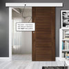 Single Sliding Door & Wall Track - Seville Prefinished Walnut Door