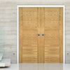Bespoke Seville Oak Panel Internal Door Pair - Prefinished