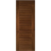 Saturn Tubular Stainless Steel Sliding Track & Seville Walnut Double Door - Prefinished