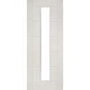 Seville White Primed Internal Door Pair - Clear Glass