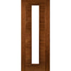 Bespoke Seville Walnut Internal Door Pair - Clear Glass