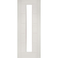 White primed glazed interior door