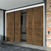 Four Sliding Maximal Wardrobe Doors & Frame Kit - Seville Prefinished Walnut Door