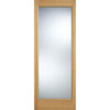 External Shaker 1L Oak Front Door and Frame Set - Clear Double Glazing