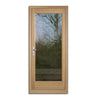 External Shaker 1L Oak Front Door and Frame Set - Clear Double Glazing