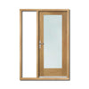 Part L Compliant External Shaker 1L Oak Door - Clear Double Glazing - One Unglazed Side Screen