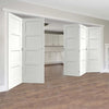 Five Folding Doors & Frame Kit - Shaker 4P 3+2 - White Primed