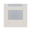 Bespoke Thrufold Shaker 4L White Primed Glazed Folding 2+0 Door