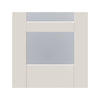 White Primed Shaker Door Pair - Clear Glass