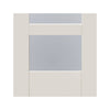 Fire Proof Shaker 4 Pane Fire Door - Clear Glass - 30 Minute Fire Rated - White Primed